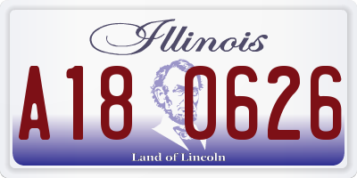 IL license plate A180626