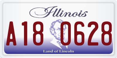 IL license plate A180628
