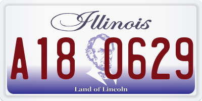 IL license plate A180629