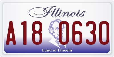 IL license plate A180630