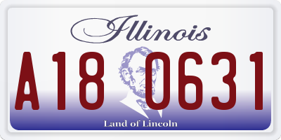 IL license plate A180631