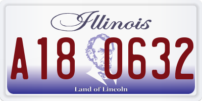 IL license plate A180632