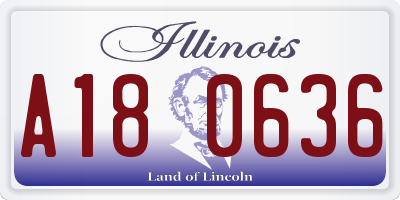 IL license plate A180636