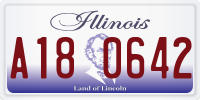 IL license plate A180642