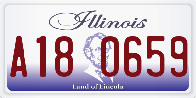 IL license plate A180659