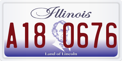 IL license plate A180676