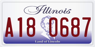 IL license plate A180687