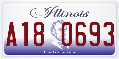 IL license plate A180693