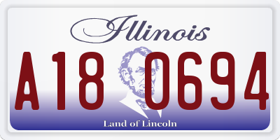 IL license plate A180694