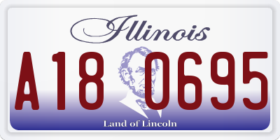 IL license plate A180695