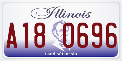 IL license plate A180696