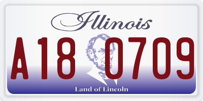 IL license plate A180709