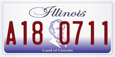 IL license plate A180711