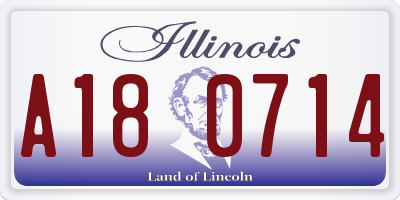 IL license plate A180714