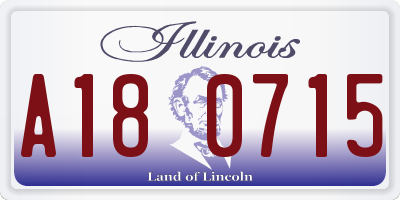 IL license plate A180715