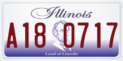 IL license plate A180717