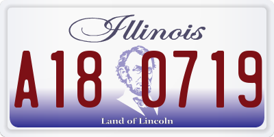 IL license plate A180719