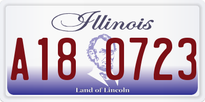 IL license plate A180723