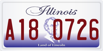 IL license plate A180726