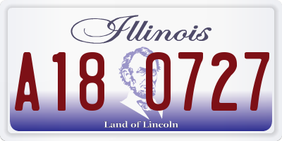 IL license plate A180727