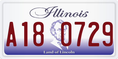 IL license plate A180729