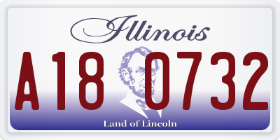 IL license plate A180732
