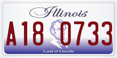 IL license plate A180733
