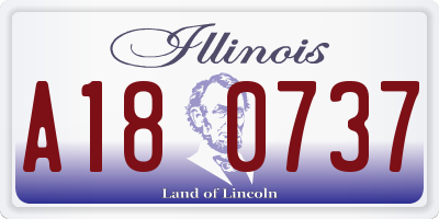 IL license plate A180737