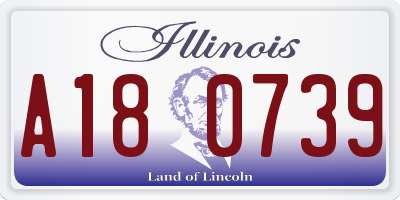 IL license plate A180739