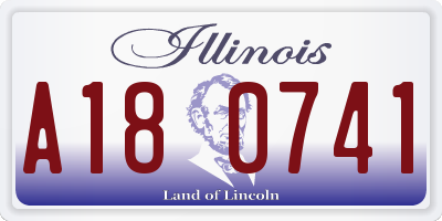 IL license plate A180741