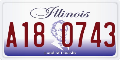 IL license plate A180743