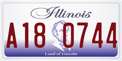 IL license plate A180744