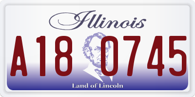 IL license plate A180745