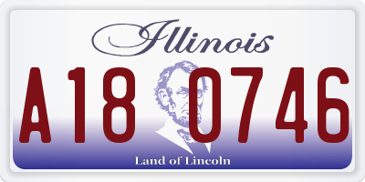 IL license plate A180746