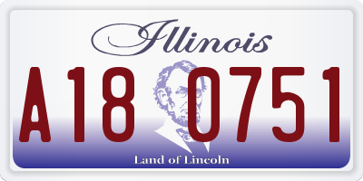 IL license plate A180751