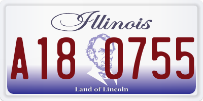 IL license plate A180755
