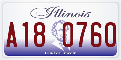 IL license plate A180760