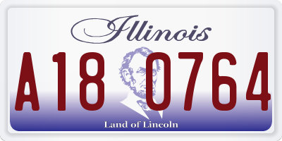 IL license plate A180764