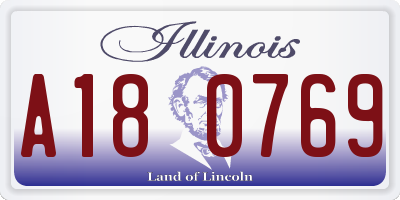 IL license plate A180769