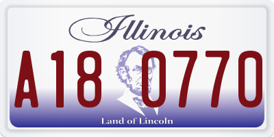 IL license plate A180770