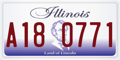IL license plate A180771