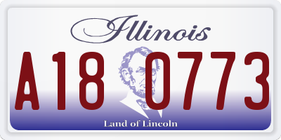 IL license plate A180773