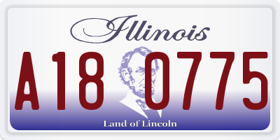 IL license plate A180775