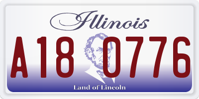 IL license plate A180776
