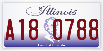 IL license plate A180788