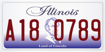 IL license plate A180789