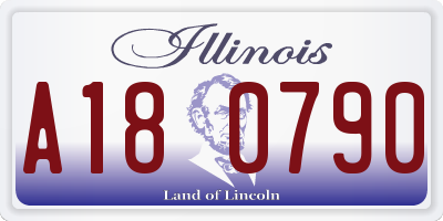 IL license plate A180790