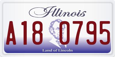IL license plate A180795