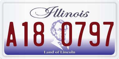 IL license plate A180797