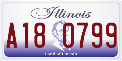 IL license plate A180799